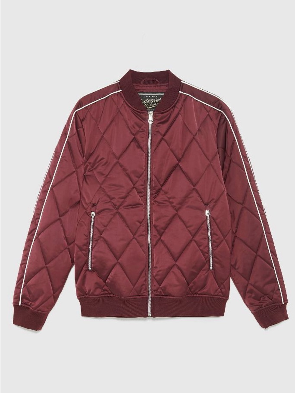 Zara Satin Quilted Bomber Jacket
